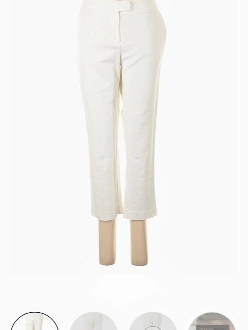 Donna Ricco Ankle Pants in White Size 8 Like New
